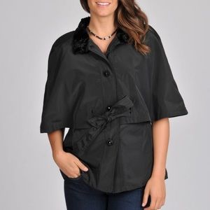 Betsey Johnson black spring cape size M